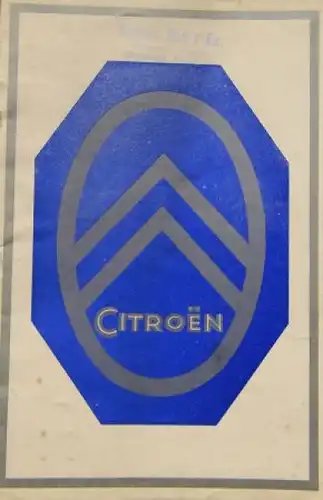 Citroen B 14 G Modellprogramm 1928 Automobilprospekt (0520)