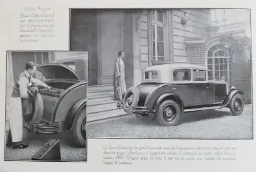 Peugeot Modellprogramm 1929 "Partir" Automobilprospekt (0521)