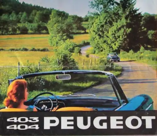 Peugeot 403 - 404 Modellprogramm 1965 Automobilprospekt (0523)