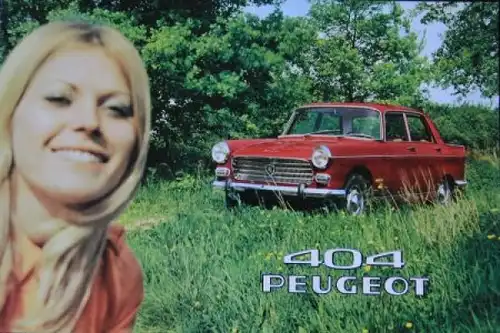 Peugeot 404 Modellprogramm 1970 Automobilprospekt (0524)