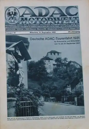 "ADAC Motorwelt" Automobilclub-Zeitschrift 1931 (0679)
