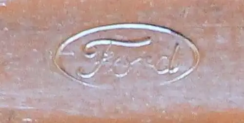 Ford Kantinenmesser 1960 zwei Stück Edelstahl rostfrei mit Logo (0740)