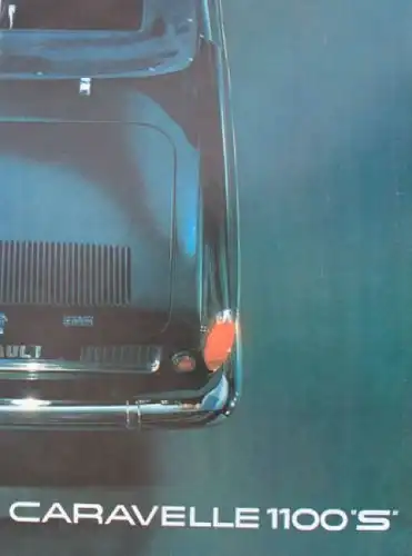 Renault Caravelle 1100 Modellprogramm 1963 Automobilprospekt (0762)