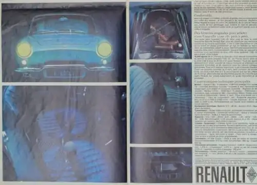 Renault Caravelle 1100 Modellprogramm 1963 Automobilprospekt (0762)