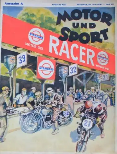 "Motor & Sport" Motor-Zeitschrift Pössneck 1933 (0873)