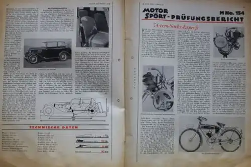 "Motor & Sport" Motor-Zeitschrift Pössneck 1933 (0873)