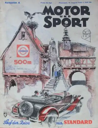 "Motor & Sport" Motor-Zeitschrift Pössneck 1932 (0874)