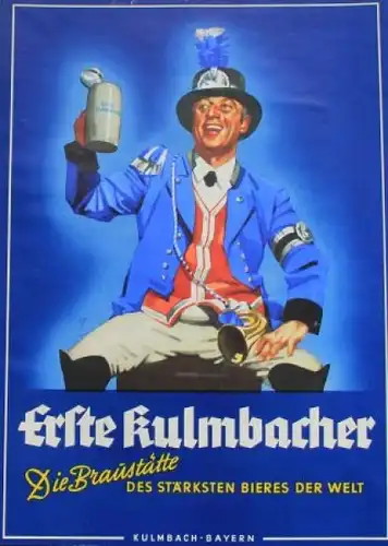 Kulmbacher "Das stärkste Bier der Welt" 1950 Werbeprospekt (0889)