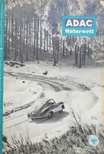 "ADAC Motorwelt" Automobilclub-Zeitschrift 1955 Porsche Motiv (1001)