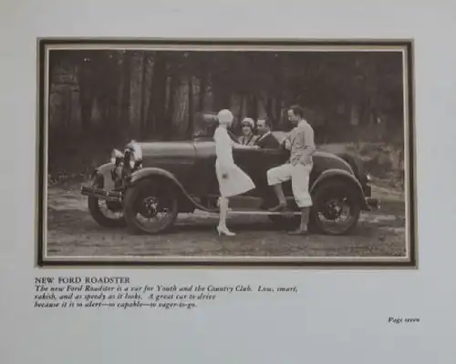 Ford A Modellprogramm 1928 "A new kind of motor-car beauty" Automobilprospekt (1491)