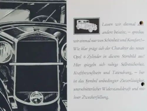 Opel 1,8 Liter Modellprogramm 1928 "Ein Wagen, den Frauen gern steuern!" Automobilprospekt (1498)
