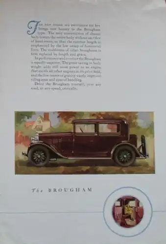 Dodge Victory Six Modellprogramm 1929 Automobilprospekt (0998)