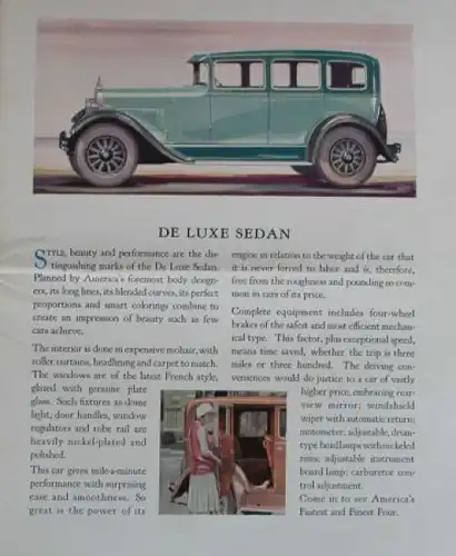 Dodge Four Modellprogramm 1928 Automobilprospekt (0999)