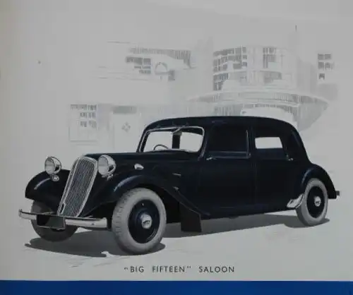 Citroen 11 CV Traction Avant Modellprogramm 1939 Automobilprospekt (1484)