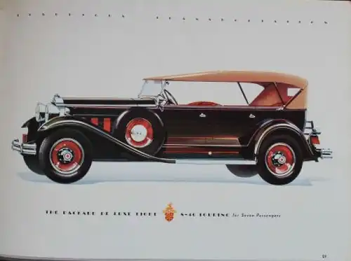 Packard Deluxe Eight Model 8-40 Modellprogramm 1928 Prunkkatalog (8271)