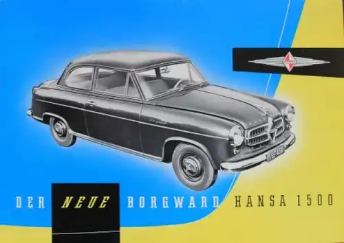 Borgward Hansa 1500 Modellprogramm 1954 Automobilprospekt (8679)