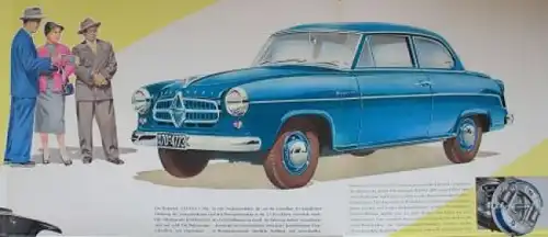 Borgward Hansa 1500 Modellprogramm 1954 Automobilprospekt (8679)