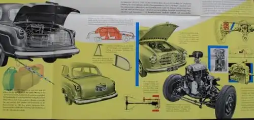 Borgward Hansa 1500 Modellprogramm 1954 Automobilprospekt (8679)