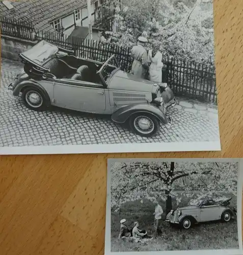 Auto-Union DKW Cabriolet 1936 zwei Werksfotos (1513)