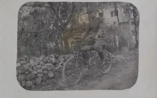 Terrot Cyclonette Militär-Motorrad 1914 Originalfoto (2429)