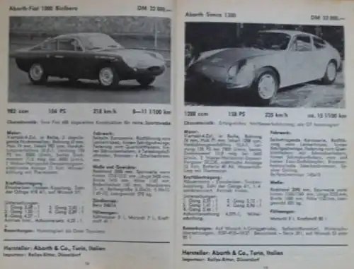 "Motorkatalog - 100 Sportwagen" Automobil-Jahrbuch 1967 (2479)