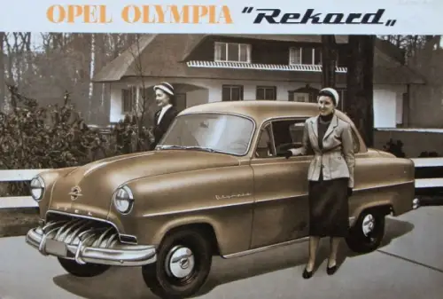 Opel Olympia Rekord Modellprogramm 1953 Automobilprospekt (3129)