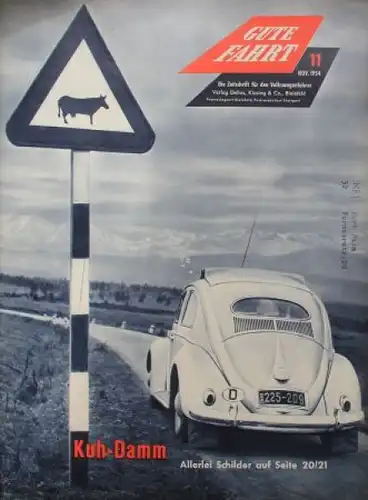 "Gute Fahrt" Volkswagen Zeitschrift 1954 (3257)