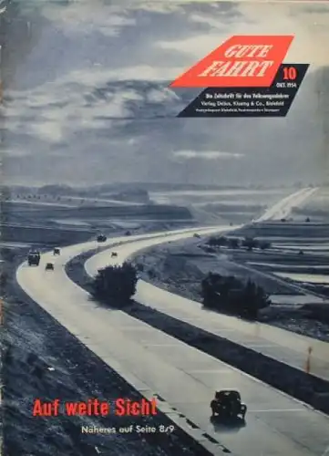"Gute Fahrt" Volkswagen Zeitschrift 1954 (3259)