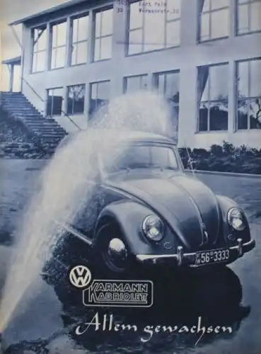 "Gute Fahrt" Volkswagen Zeitschrift 1954 (3278)