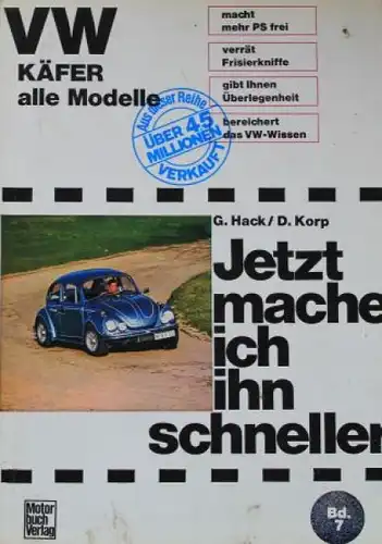 Korp "VW Käfer - Jetzt mache ich ihn schneller" 1973 Reparatur-Handbuch Band 7 (3323)
