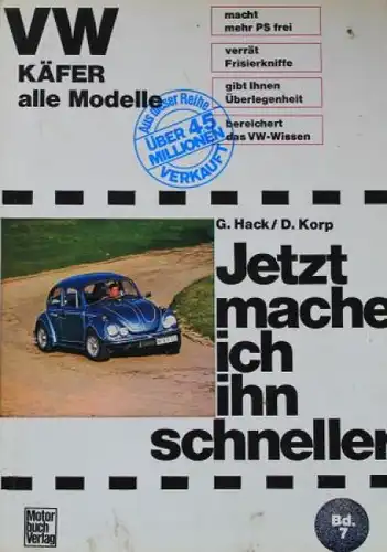 Korp "Volkswagen Käfer - Jetzt mache ich ihn schneller" 1973 Reparatur-Handbuch Band 7 (3323)