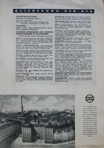 AFA Akkumulatoren-Fahrzeuge Modellprogramm 1936 "Wirtschaftlich transportieren" Lastwagenprospekt (3335)