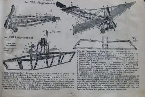 Walthers Metallbauspiel "Stabil" 1919 Spielzeug-Katalog (3392)