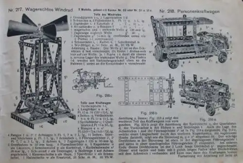 Walthers Metallbauspiel "Stabil" 1919 Spielzeug-Katalog (3392)