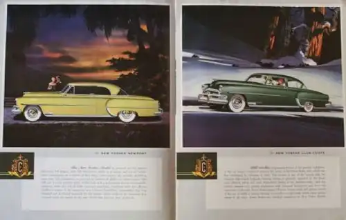 Chrysler New Yorker Deluxe 1954 Automobilprospekt (3402)