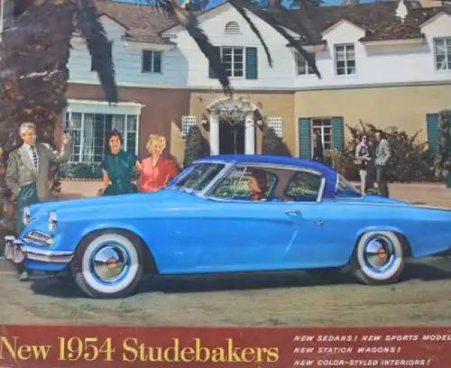 Studebaker Modellprogramm 1954 Automobilprospekt (3403)