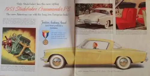 Studebaker Modellprogramm 1953 Automobilprospekt (3408)