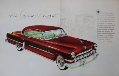 Chrysler Imperial Modellprogramm 1954 Automobilprospekt (3411)