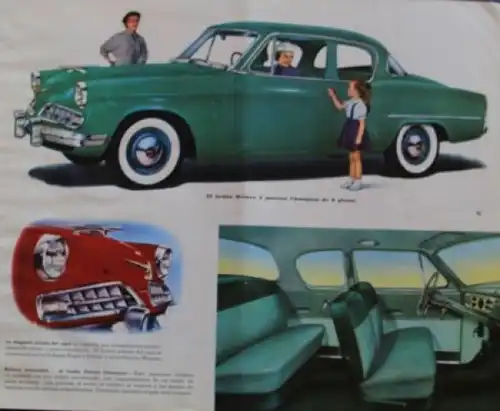 Studebaker Modellprogramm 1954 Automobilprospekt (3412)