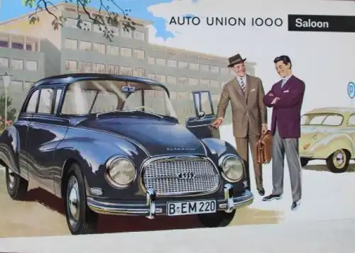 Auto-Union 1000 Saloon Modellprogramm 1962 Automobilprospekt (3417)