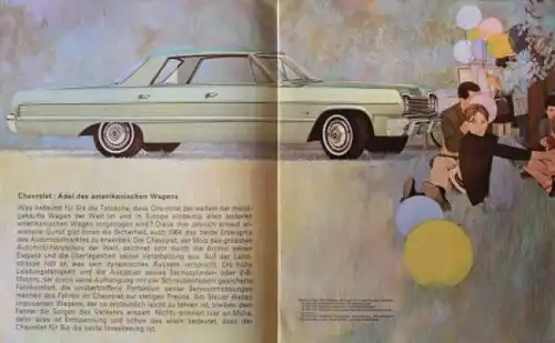 Chevrolet Modellprogramm 1964 Automobilprospekt (3406)