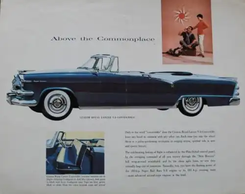 Dodge Lancer Modellprogramm 1955 Automobilprospekt (3422)