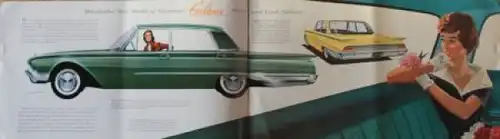 Ford Galaxie Fairlanes Modellprogramm 1960 Automobilprospekt (3425)