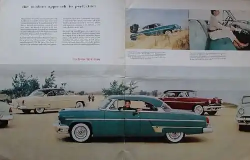 Lincoln Cosmopolitan Capri Modellprogramm 1954 Automobilprospekt (3429)
