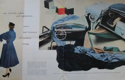 Lincoln Cosmopolitan Capri Modellprogramm 1954 Automobilprospekt (3429)
