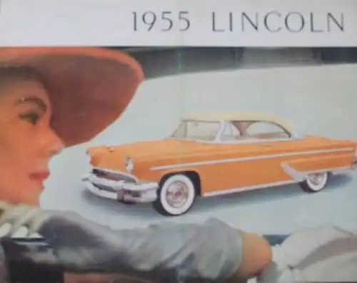 Lincoln Modellprogramm 1955 Automobilprospekt (3430)