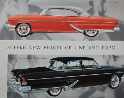 Lincoln Modellprogramm 1955 Automobilprospekt (3430)