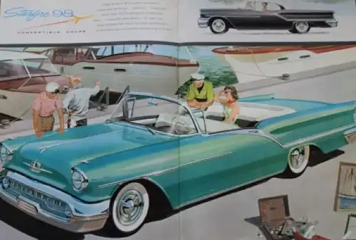 Oldsmobile Modellprogramm 1957 Automobilprospekt (3434)