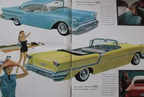 Oldsmobile Modellprogramm 1957 Automobilprospekt (3434)