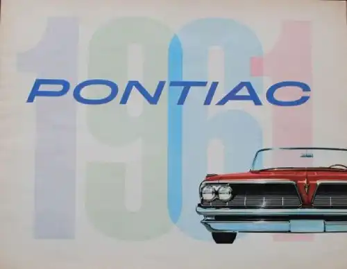 Pontiac Modellprogramm 1961 Automobilprospekt (3437)